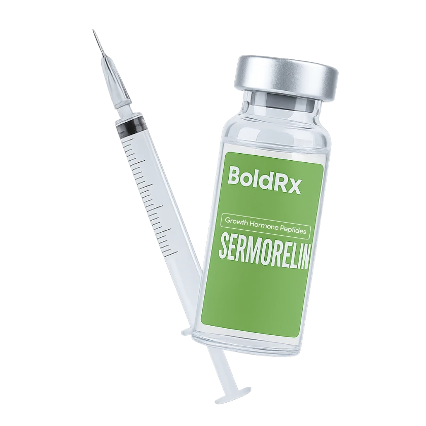 Sermorelin Vial and Syringe